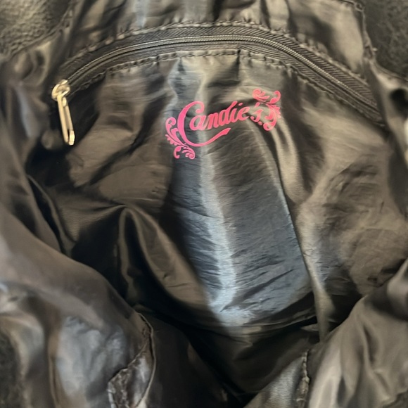 Candie’s Sequin Fusxhia, Grey and Black Purse - Picture 3 of 7